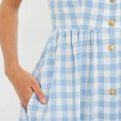 Louche Clover Blue Check Dress