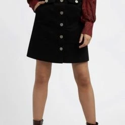 Louche Neola Twill Black Mini Skirt