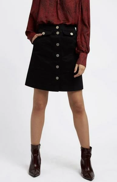 Louche Neola Twill Black Mini Skirt 1 Louche Neola Twill Black Mini Skirt