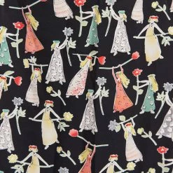 Louche Sakani Flower Girl Print V Neck Midi Dress