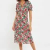 Louche Corina Flower Splash Print Midi Tea Dress