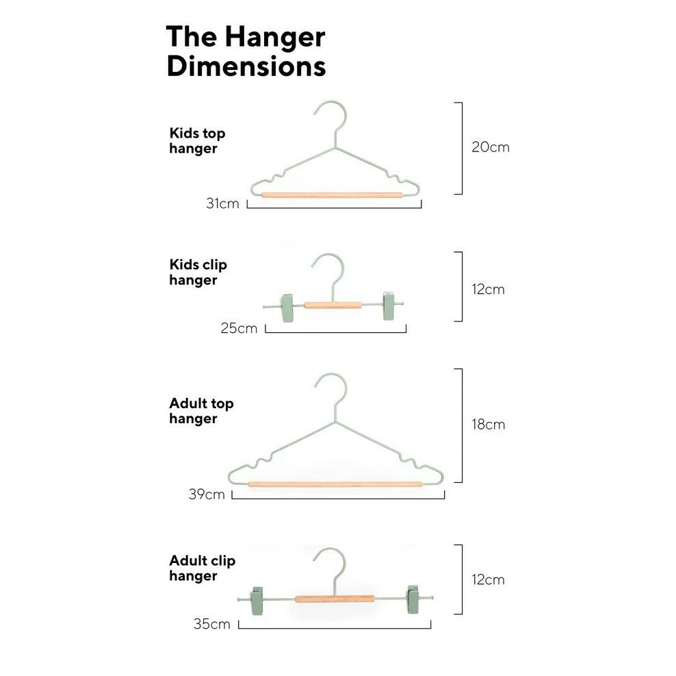 Mustard Made Adult Clip Hanger In Sage 2 Mustard Made Adult Clip Hanger In Sage