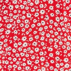 Louche Cathleen Flower Sketch Print Mini Tea Dress In Red