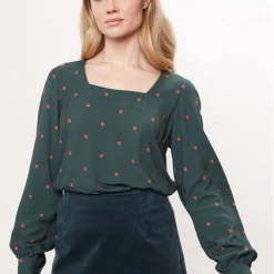 Louche Pippa Ladybird Square Neck Blouse