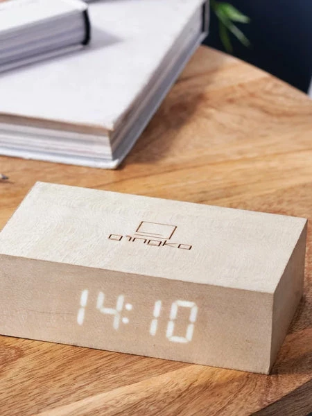 Gingko Flip Click Clock - White Maple 3 Gingko Flip Click Clock - White Maple