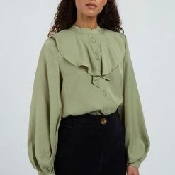 Louche Massimo Sage Green Blouse