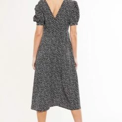 Louche Stasia Statement Sleeve Midi Dress