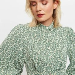 Louche Nathalia Double Daisy Print Tiered Mini Dress