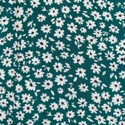 Louche Cathleen Flower Sketch Print Mini Tea Dress Green