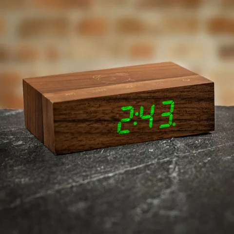 Gingko Flip Click Clock - Walnut 2 Gingko Flip Click Clock - Walnut