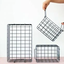 Mustard Made Set Of 3 Baskets In Slate
