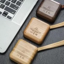 Gingko Mi Square Bluetooth Speaker In Walnut