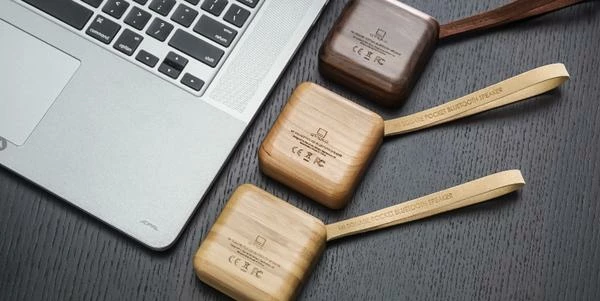 Gingko Mi Square Bluetooth Speaker In Walnut 2 Gingko Mi Square Bluetooth Speaker In Walnut