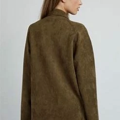 Louche Irene Suedette Jacket Khaki