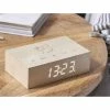 Gingko Flip Click Clock - White Maple