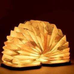 Gingko Velvet Accordion Lamp Green
