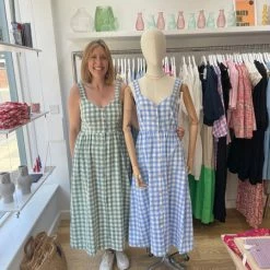 Louche Clover Green Check Dress