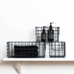 Mustard Made Set Of 3 Baskets In Slate