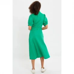Louche | Mollie Button Through Midi Dress | Green