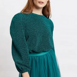 Louche Marly Top In Petrol