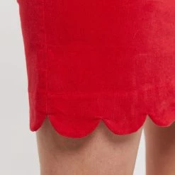 Louche Alicja Baby Cord Scalloped Hem Mini Skirt