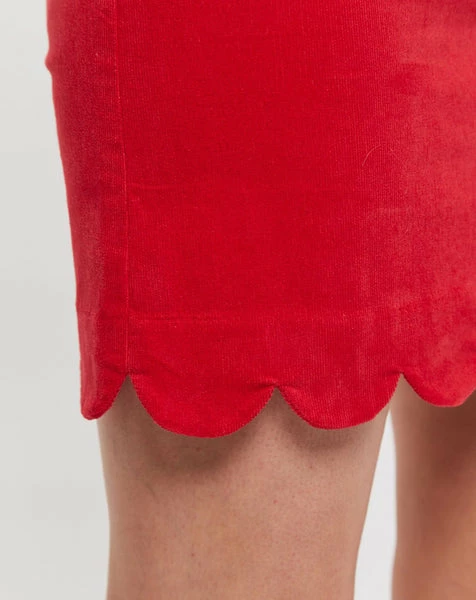 Louche Alicja Baby Cord Scalloped Hem Mini Skirt 2 Louche Alicja Baby Cord Scalloped Hem Mini Skirt