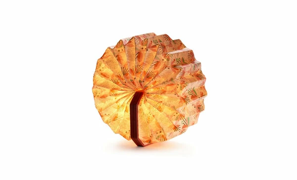 Gingko Velvet Accordion Lamp Pink Floral 1 Gingko Velvet Accordion Lamp Pink Floral