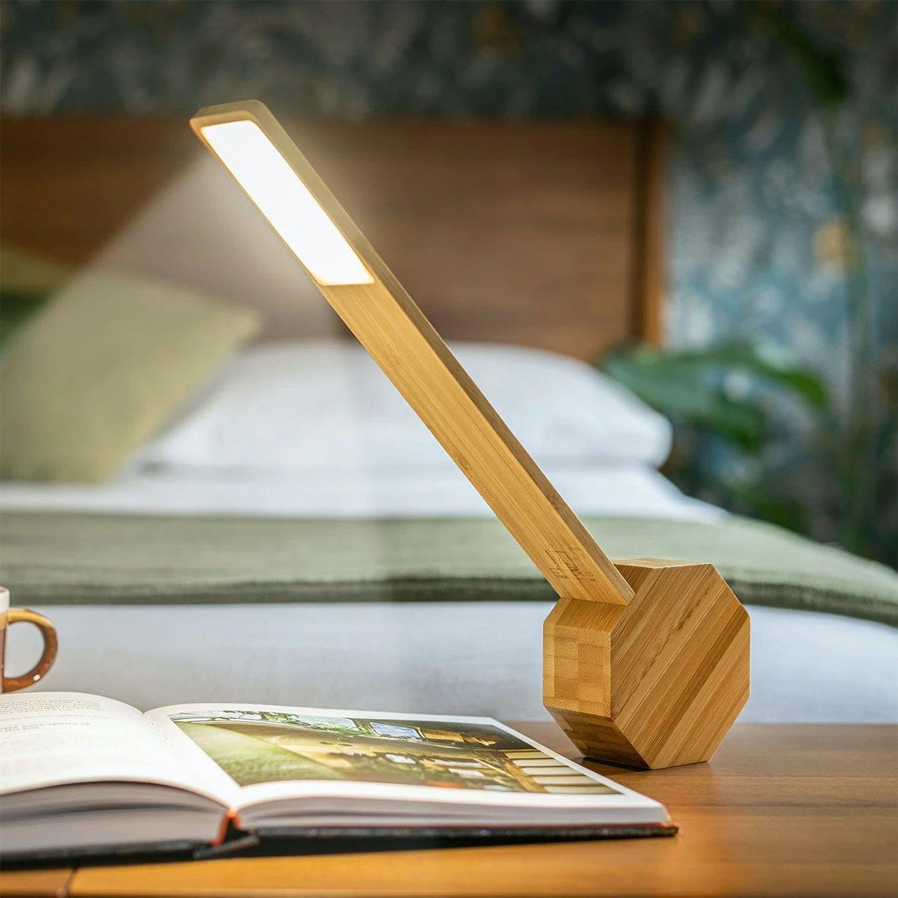 Gingko Bamboo Octagon Plus Desk Light 4 Gingko Bamboo Octagon Plus Desk Light