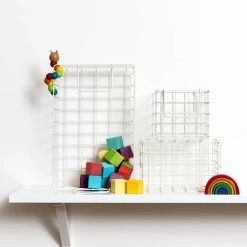 Mustard Made Set Of 3 Baskets In White