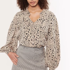 Louche Huberte V Neck Blouse