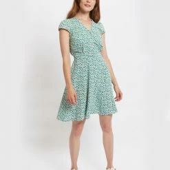 Louche Cathleen Mint Blossom Print Mini Tea Dress 7 Louche Cathleen Mint Blossom Print Mini Tea Dress
