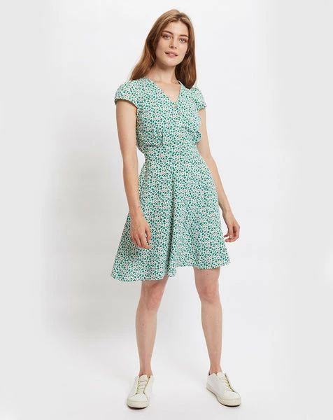 Louche Cathleen Mint Blossom Print Mini Tea Dress 4 Louche Cathleen Mint Blossom Print Mini Tea Dress