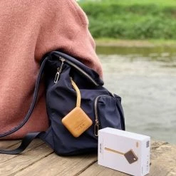 Gingko Cherry Wood Mi Square Pocket Speaker