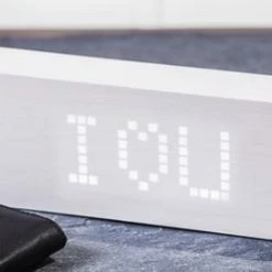 Gingko White Message Click Clock