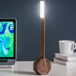 Gingko Walnut Octagon One Desk Lamp 10 Gingko Walnut Octagon One Desk Lamp