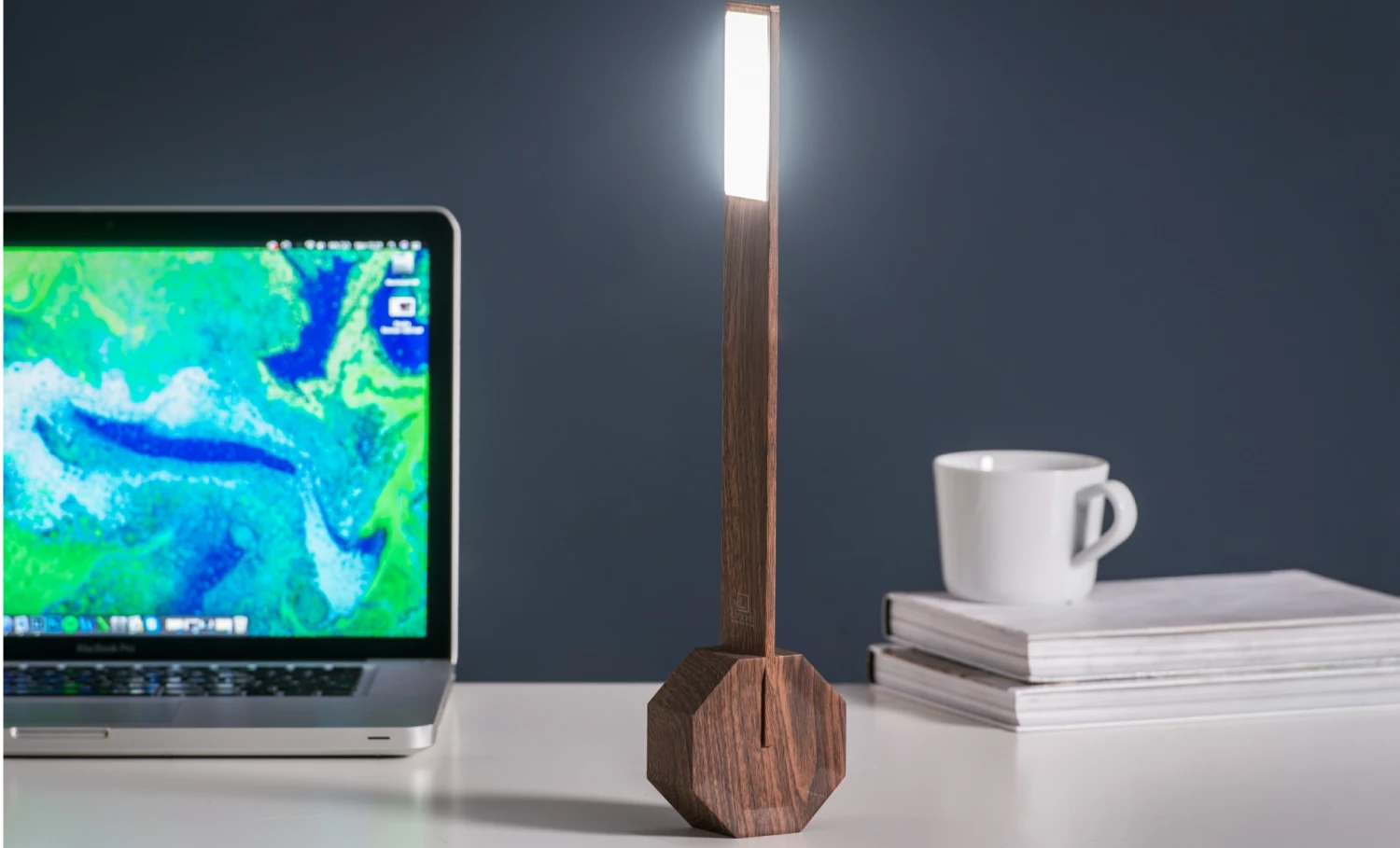 Gingko Walnut Octagon One Desk Lamp 4 Gingko Walnut Octagon One Desk Lamp