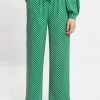 Louche Louche Emmanuella Polka Dot Print Pull On Trouser -green