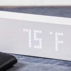 Gingko White Message Click Clock