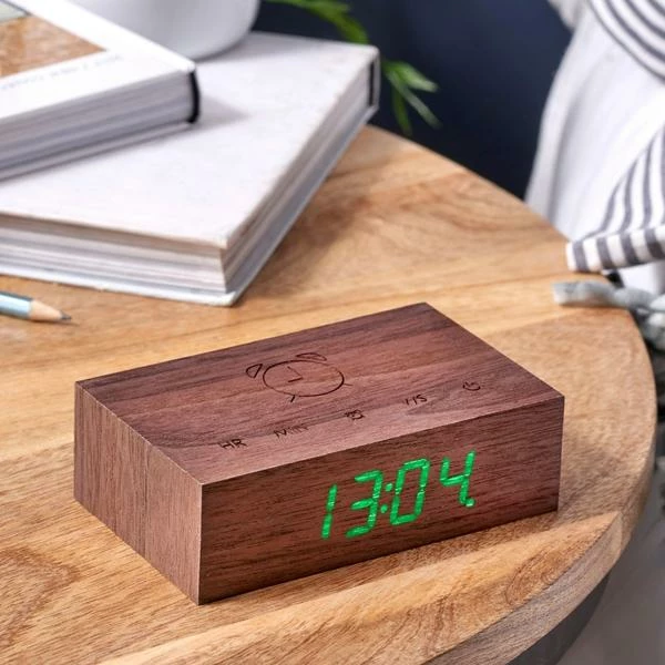Gingko Flip Click Clock Walnut 3 Gingko Flip Click Clock Walnut