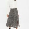 Louche Louche Kiyo Flower Spot Print Midi Skirt Black