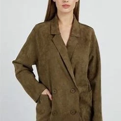 Louche Irene Suedette Jacket Khaki
