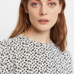 Louche Lima Flower Spot Print Long Sleeve Blouse