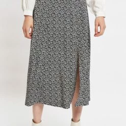 Louche Louche Kiyo Candy Bud Print Midi Skirt-black
