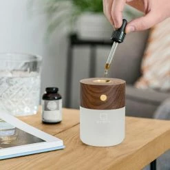 Gingko Smart Diffuser Lamp Walnut