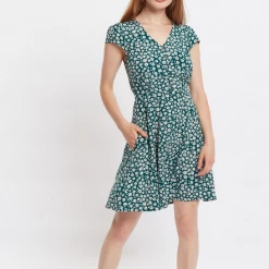 Louche Cathleen Mini Tea Dress Flower Sketch