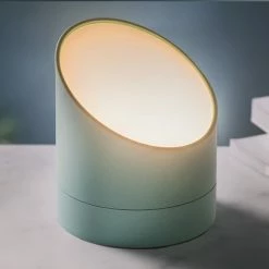 Gingko Green Edge Alarm Clock Light
