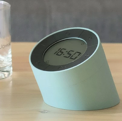 Gingko White Edge Alarm Clock Light 8 Gingko White Edge Alarm Clock Light