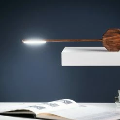 Gingko Walnut Octagon One Desk Lamp