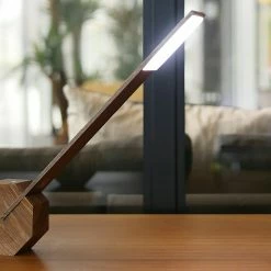 Gingko Walnut Octagon One Desk Lamp 11 Gingko Walnut Octagon One Desk Lamp
