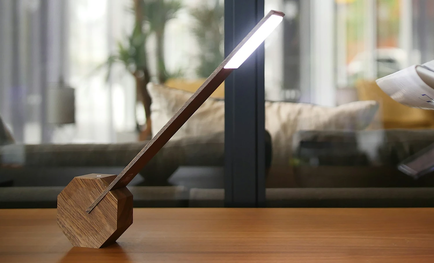 Gingko Walnut Octagon One Desk Lamp 5 Gingko Walnut Octagon One Desk Lamp